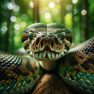 Majestic Python Snake in Natural Habitat | Exotic Wildlife Scene
