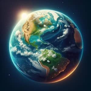Detailed Scientific Illustration of Earth - Geographical, Climatic, Astronomical Aspects