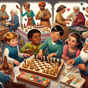 Diverse Games: Chess, Backgammon, Table Tennis Fun