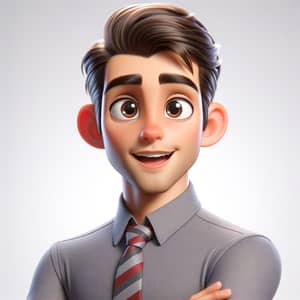 3D Animated Male Character with Friendly and Approachable Look