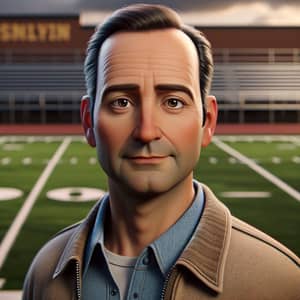 Middle-Aged Man CGI Animation Character - Pixar Style