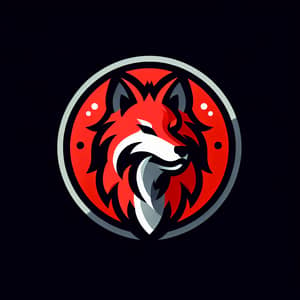 Bold Wolf Gaming Clan Logo | Vector Design in Reddish Tones