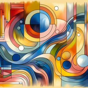 Abstract Tranquility: Vibrant Colors & Balanced Shapes