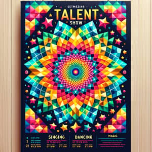 Vibrant Talent Show Poster | Kaleidoscope of Colors