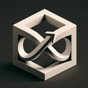 Infinity Symbol with Arrow in Rounded Box | Limitless Concept