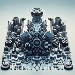 Majestic V8 Engine & Auto Parts Arrangement