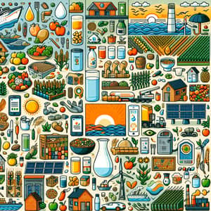 Diverse Resources: Food, Water, Shelter, and Energy | Visual Harmony