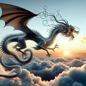 Majestic Dragon Soaring Through the Skies