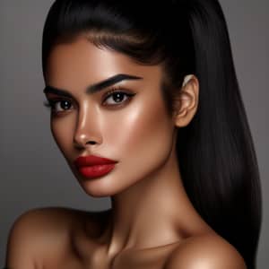 Striking Features of a Confident South Asian Woman