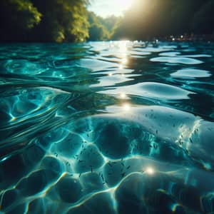 Tranquil Crystal Clear Water in Serene Natural Environment