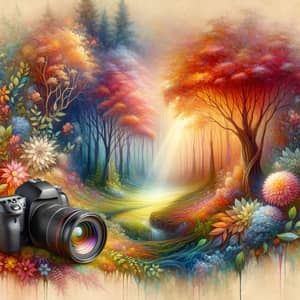 Mystical Autumn Forest Painting | Natural Landscape Art