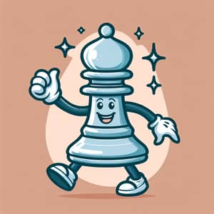 Fun Chess Piece Mascot for Kids Coloring Comic Book