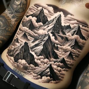 Majestic Mountains Tattoo Design - Adventure and Peace