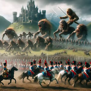 Epic Battle on Pelennor Fields: Orcs vs. Napoleonic Era Guards