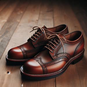 Handcrafted Vintage Style Leather Shoes - Deep Brown