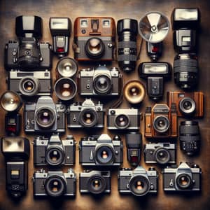 Vintage and Modern Photographic Cameras with Flash | Photography Enthusiasts