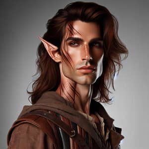 Copper-Skinned Wood Elf Mercenary | Rugged Adventurer