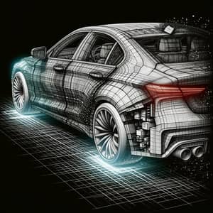 Digital Transformation of Car: Lines and Cubes at the Back
