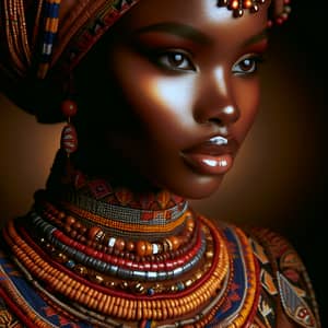 Powerful African Woman in Vibrant Traditional Clothing | Cultural Pride