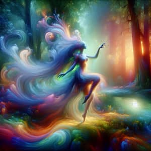 Mystical Creature in Dreamy Forest | Surreal Fantasy Art