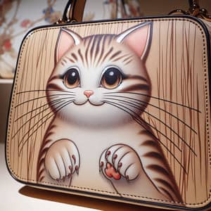 Playful Cat Motif Bag - Expertly Crafted Design