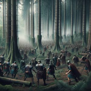 Teutoburg Forest Ambush 9 A.D.: Historic Scene