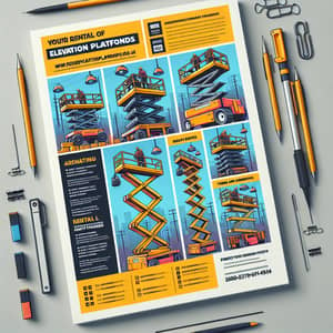 Eye-Catching Elevation Platforms Rental Flyer | For Construction & Warehouses
