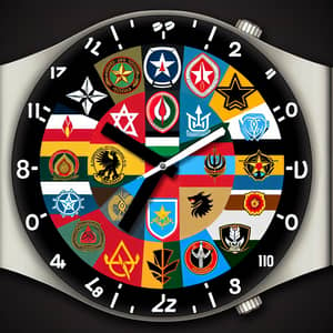 Military Battalion Logos Watch Face for Unique Time Display