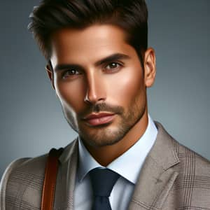 Stylish Hispanic Man Portrait in Modern Suit | Trendy Image