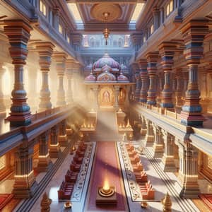 3D Animated Grand Temple Visualization - Indian Architecture