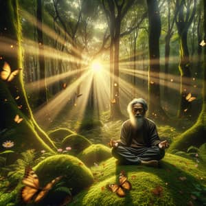 Find Inner Peace in Beautiful Forest Meditation Scene