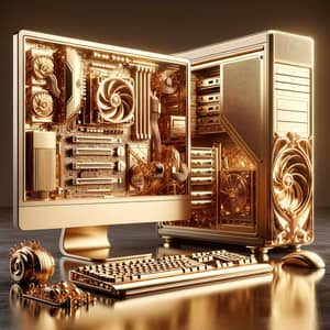 Luxury Gold Personal Computer | High-End Technology
