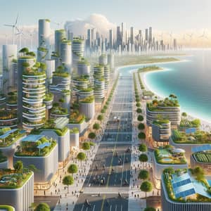 Futuristic Sustainable Coastal City | Green Technology & Urban Innovation