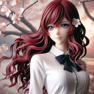 Anime Girl Rias - Japanese Aesthetics and Serenity