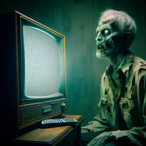 Zombie Watching Television - Eerie Static Noise