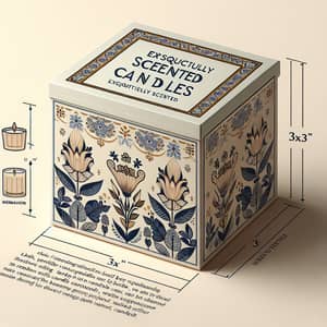 Elegant 3x3x3 Inch Decorative Scented Candle Box