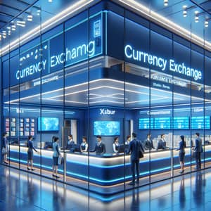 Modern Currency Exchange Shop | Blue Color Scheme