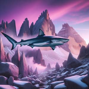 Majestic Shark Journey Through Craggy Mountains | Sea Meets Land