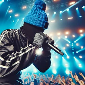 Unknown Rapper Performing at Concert in Vibrant Setting