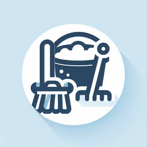 Cleaning Icon | Hygienic Bucket, Mop & Duster Icon