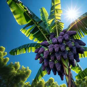Banana Tree with Purple Grapes: Nature's Botanical Wonder