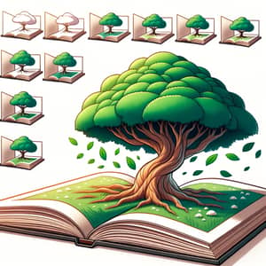 Tree Growth Flip Book: From Sprout to Majestic Canopy