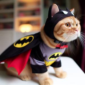 Cat in Batman Costume