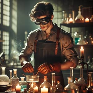 Young and Handsome Alchemist's Apprentice Brewing Potions