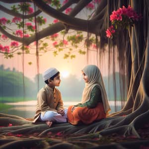 Hindu Boy and Muslim Girl Love Under Banyan Tree