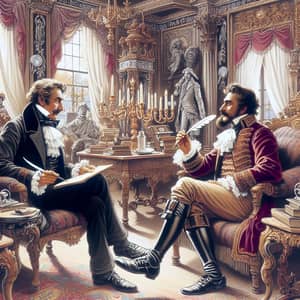 19th-Century Writer Engaging in Dialogue with Historical Monarch