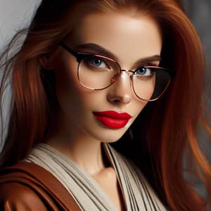 Woman Jedi with Copper-Red Hair and Glasses