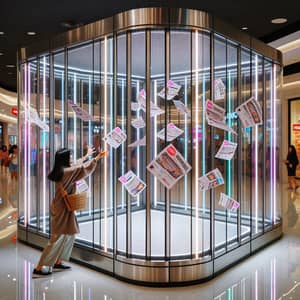Rainbow LED Strip Lights Coupon Booth in Shopping Mall