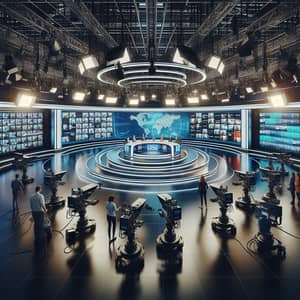 Modern News Broadcasting Studio | CNN Studios - Behind the Scenes
