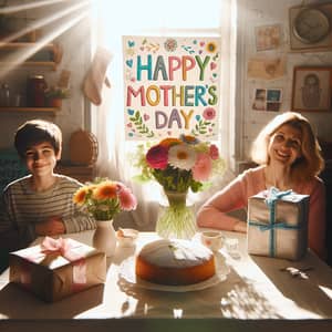 Heartwarming Mother's Day Celebration: Gifts, Flowers & Cake
